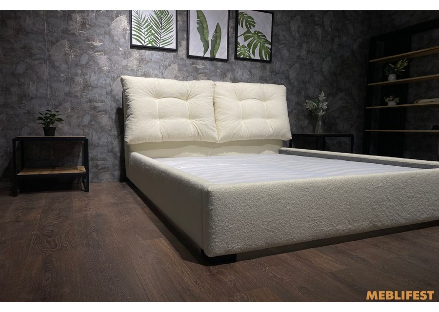 М'яке двоспальне ліжко L038 з підйомним механізмом 