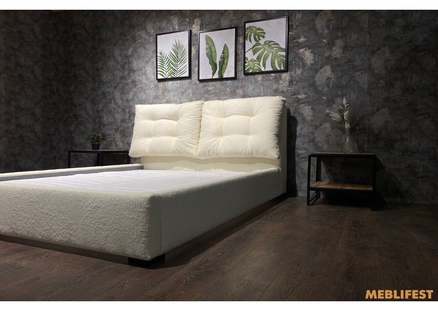 М'яке двоспальне ліжко L038 з підйомним механізмом 