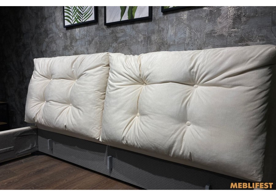 М'яке двоспальне ліжко L038 з підйомним механізмом 