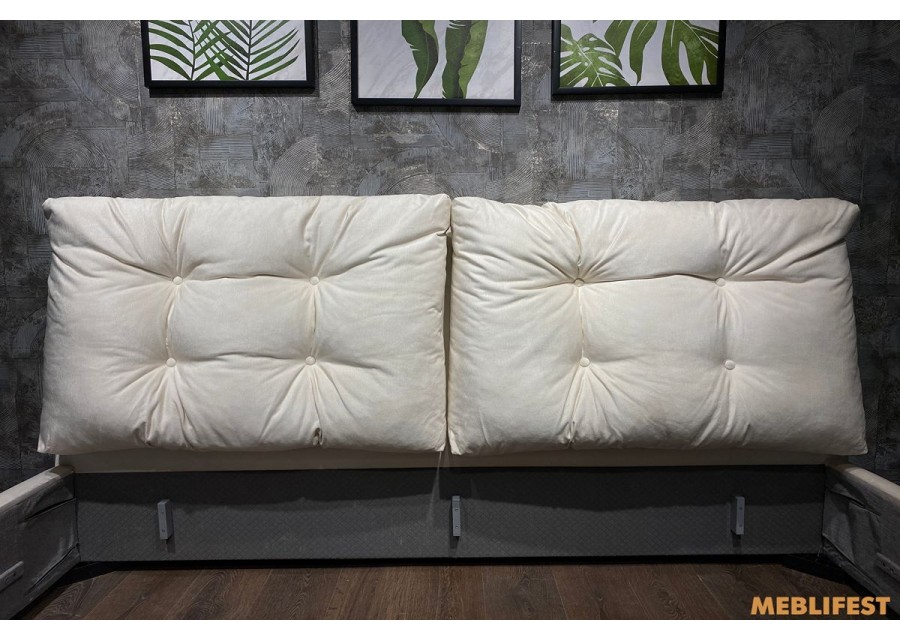 М'яке двоспальне ліжко L038 з підйомним механізмом 