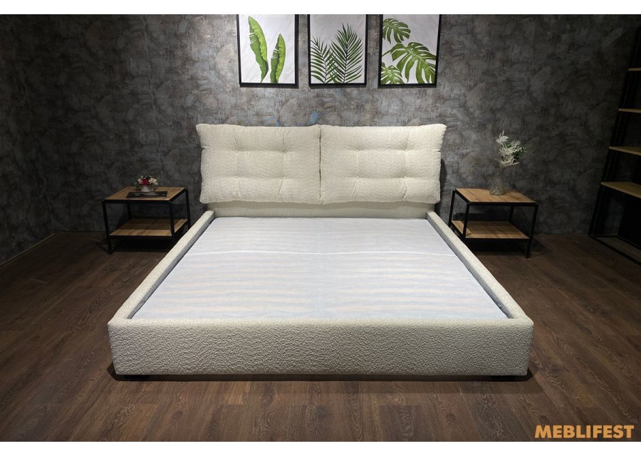 М'яке двоспальне ліжко L038 з підйомним механізмом 