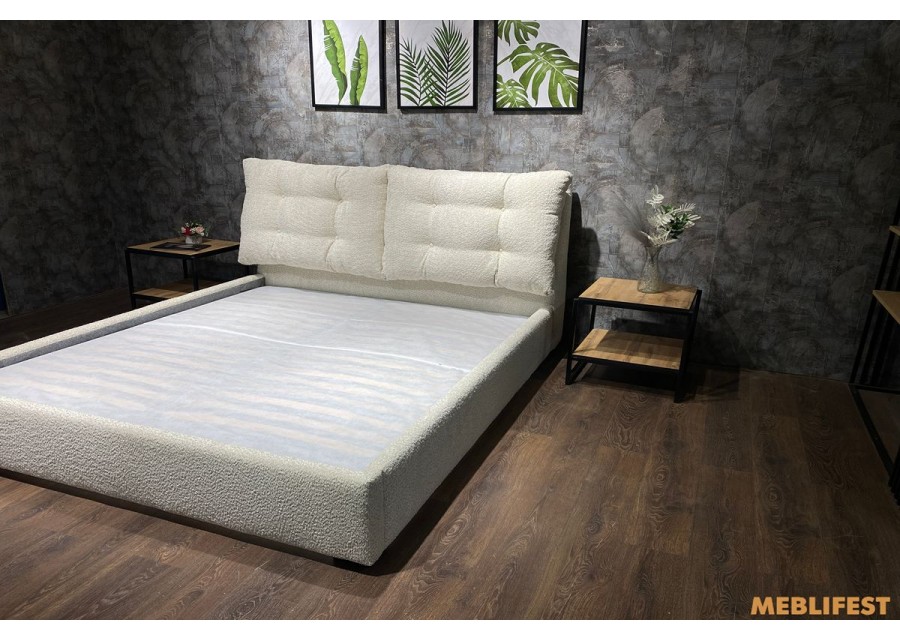 М'яке двоспальне ліжко L038 з підйомним механізмом 