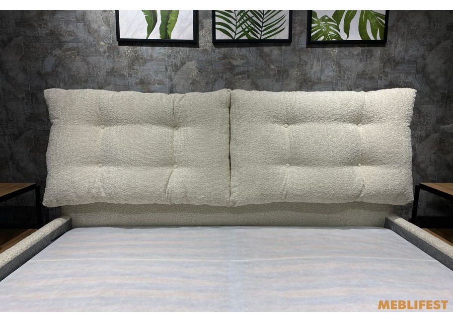 М'яке двоспальне ліжко L038 з підйомним механізмом 