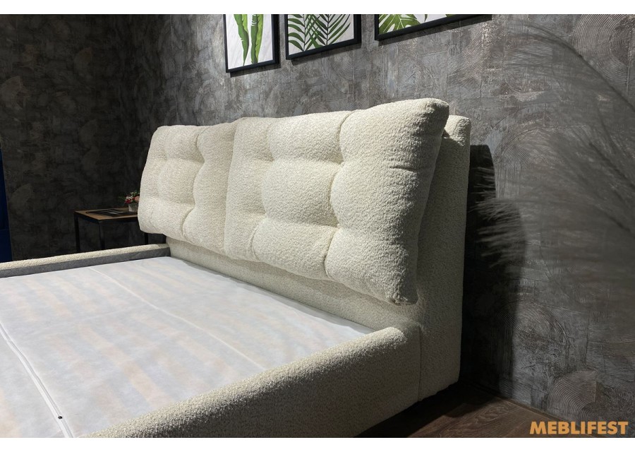 М'яке двоспальне ліжко L038 з підйомним механізмом 