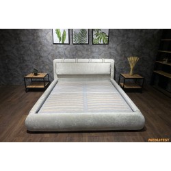 М'яке двоспальне ліжко L043 з підйомним механізмом 