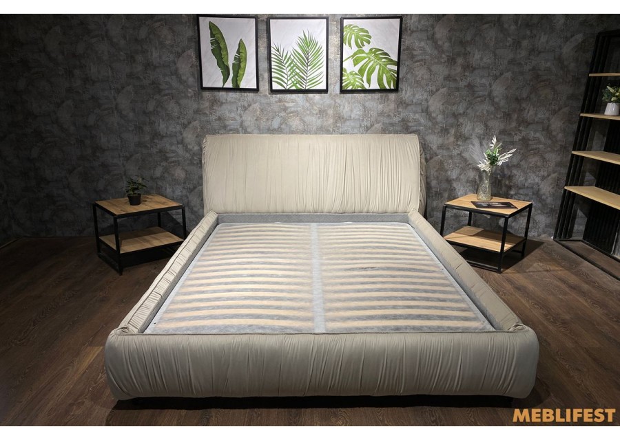 М'яке двоспальне ліжко L050 з підйомним механізмом 