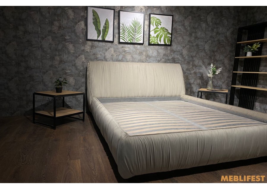 М'яке двоспальне ліжко L050 з підйомним механізмом 