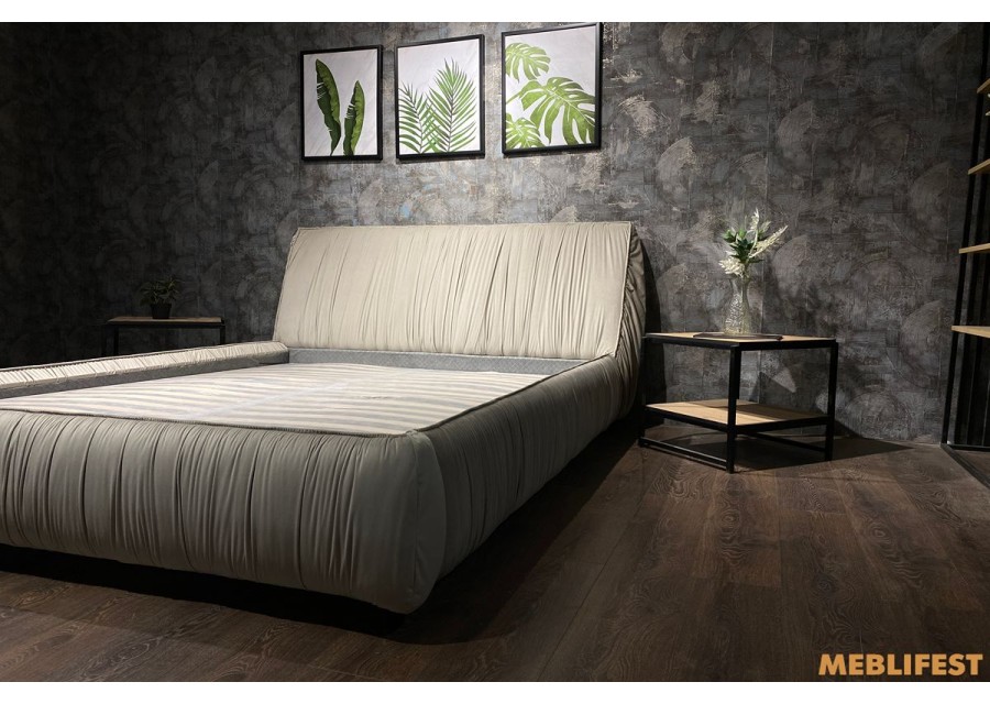 М'яке двоспальне ліжко L050 з підйомним механізмом 