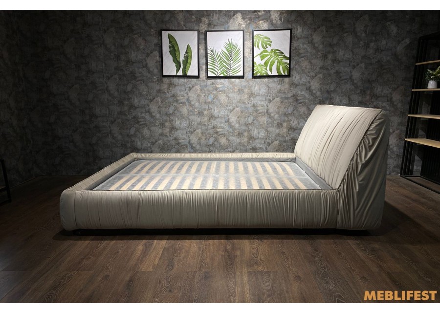 М'яке двоспальне ліжко L050 з підйомним механізмом 