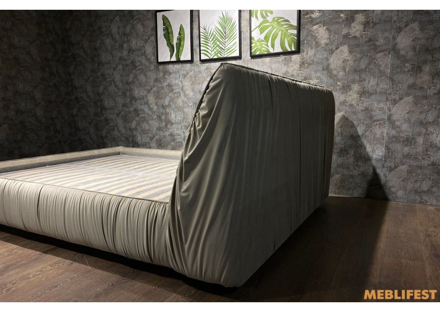 М'яке двоспальне ліжко L050 з підйомним механізмом 