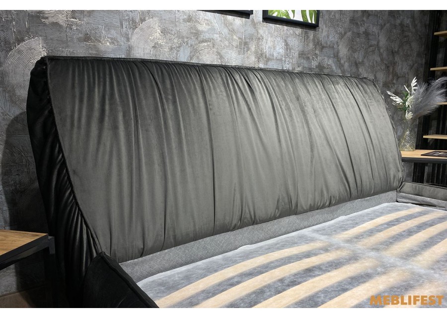 М'яке двоспальне ліжко L050 з підйомним механізмом 