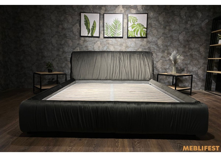 М'яке двоспальне ліжко L050 з підйомним механізмом 