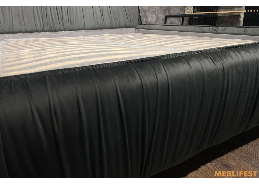 М'яке двоспальне ліжко L050 з підйомним механізмом 