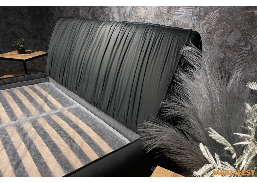 М'яке двоспальне ліжко L050 з підйомним механізмом 