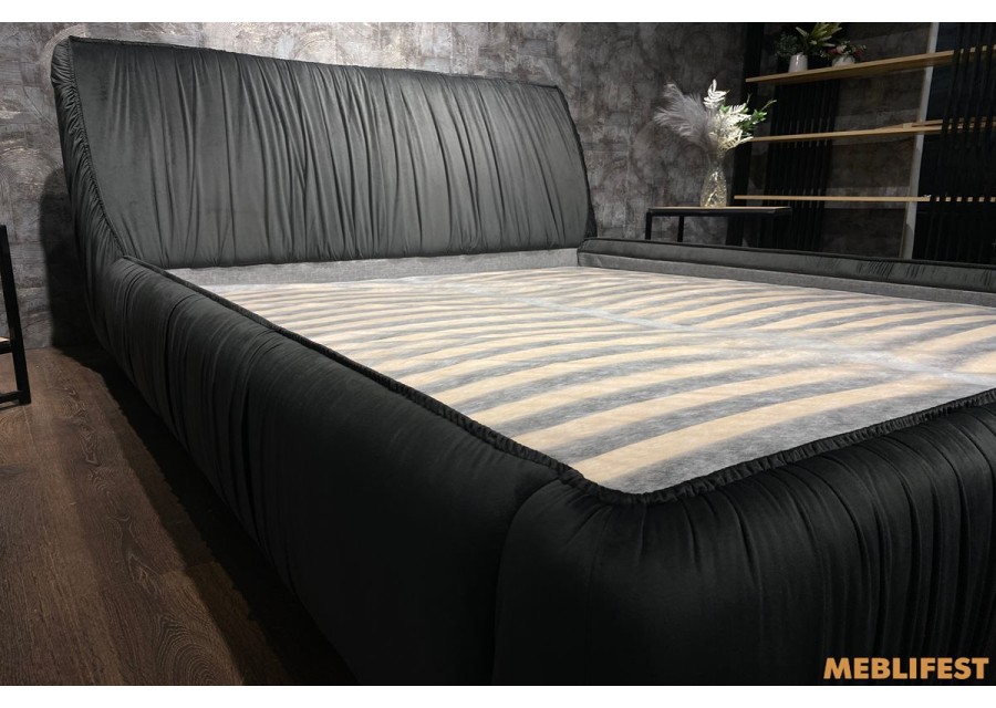 М'яке двоспальне ліжко L050 з підйомним механізмом 