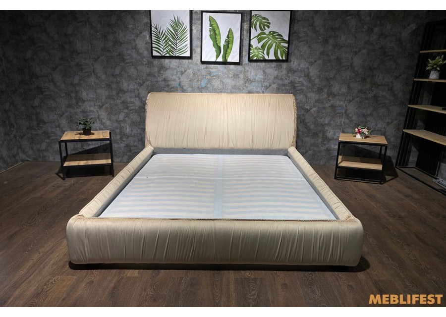 М'яке двоспальне ліжко L050 з підйомним механізмом 