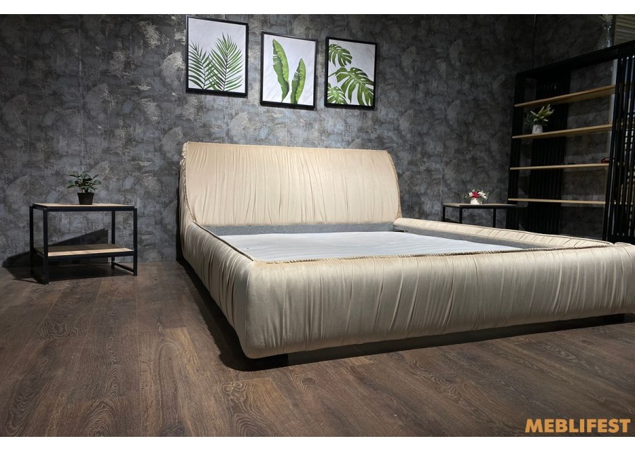 М'яке двоспальне ліжко L050 з підйомним механізмом 