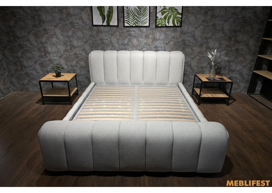М'яке двоспальне ліжко L054 з підйомним механізмом 