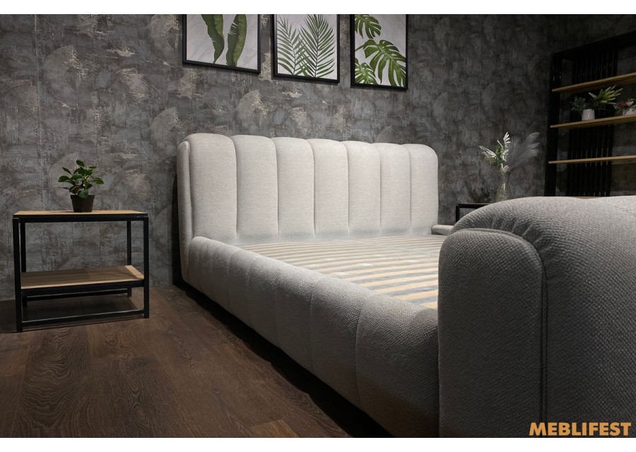 М'яке двоспальне ліжко L054 з підйомним механізмом 