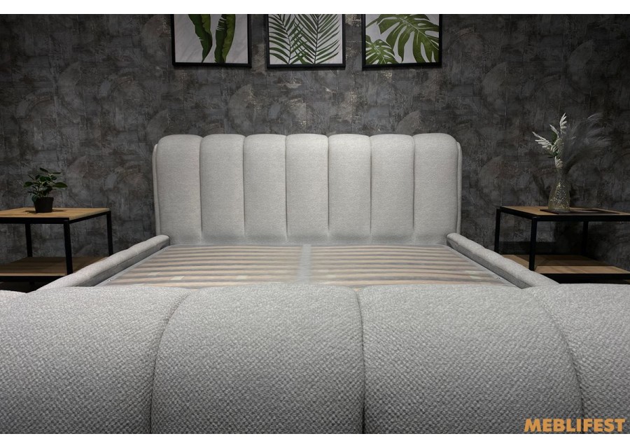 М'яке двоспальне ліжко L054 з підйомним механізмом 