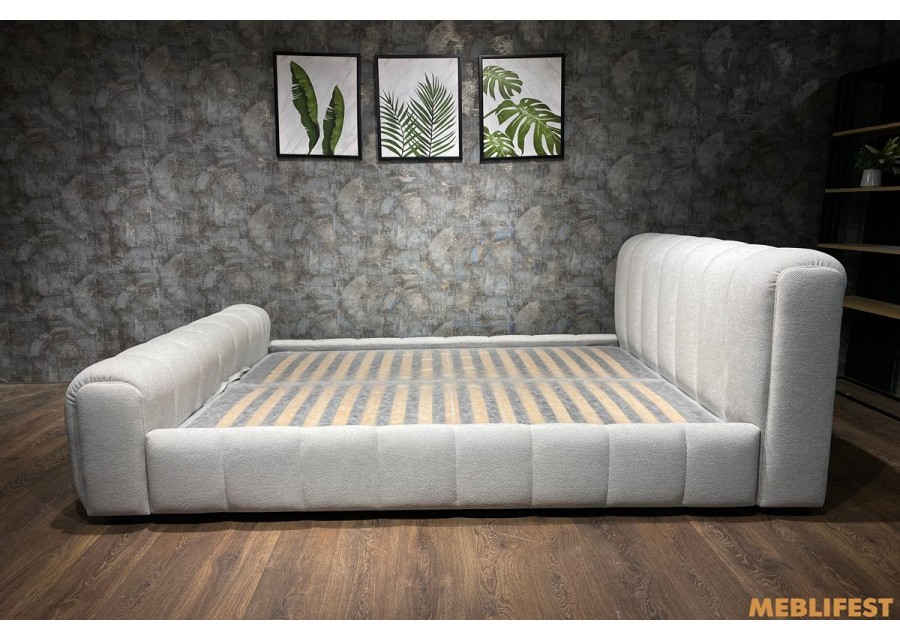 М'яке двоспальне ліжко L054 з підйомним механізмом 