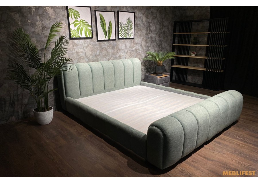 М'яке двоспальне ліжко L054 з підйомним механізмом 