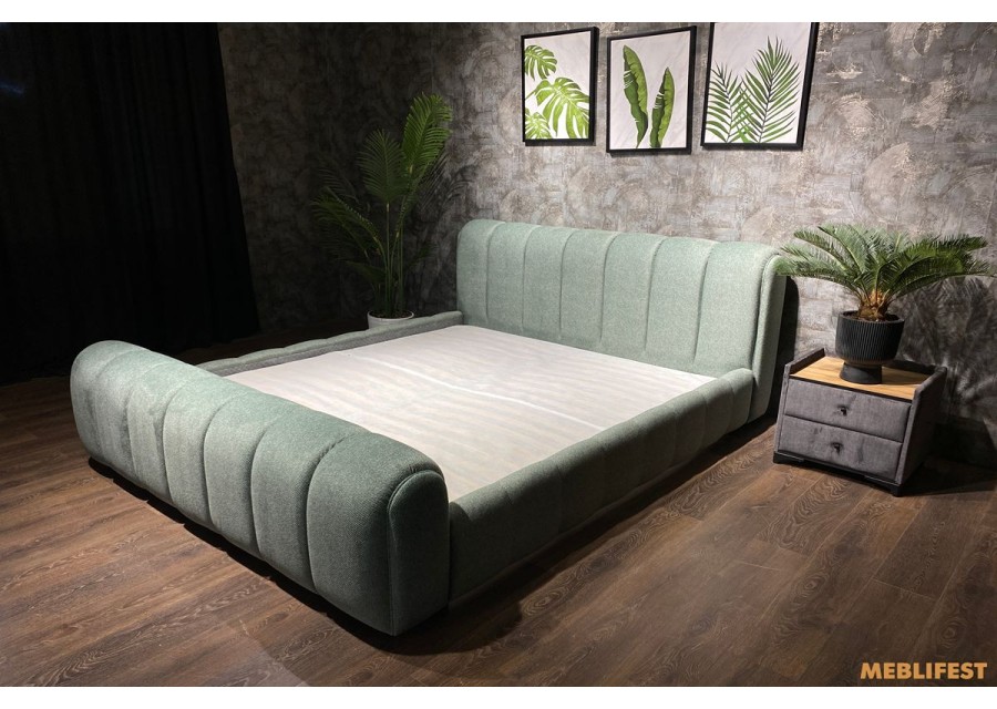 М'яке двоспальне ліжко L054 з підйомним механізмом 