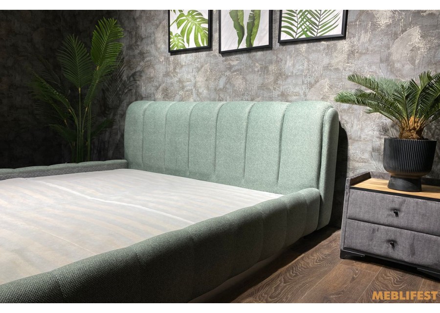 М'яке двоспальне ліжко L054 з підйомним механізмом 