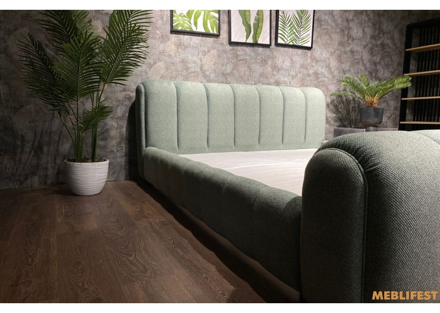 М'яке двоспальне ліжко L054 з підйомним механізмом 