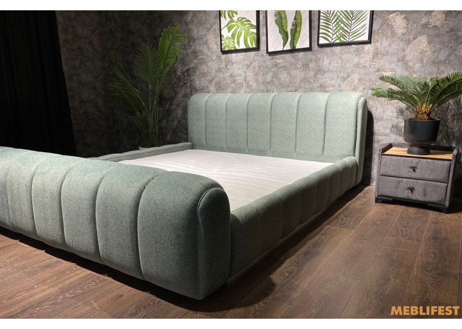 М'яке двоспальне ліжко L054 з підйомним механізмом 