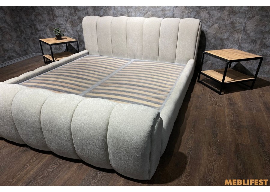 М'яке двоспальне ліжко L054 з підйомним механізмом 