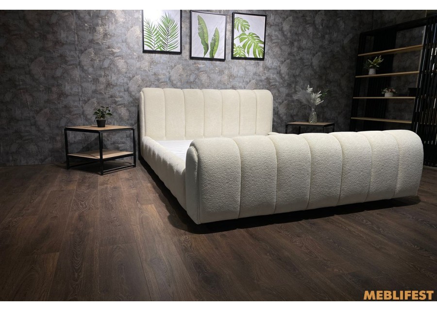 М'яке двоспальне ліжко L054 з підйомним механізмом 