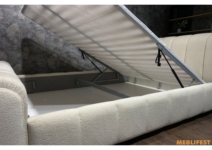 М'яке двоспальне ліжко L054 з підйомним механізмом 
