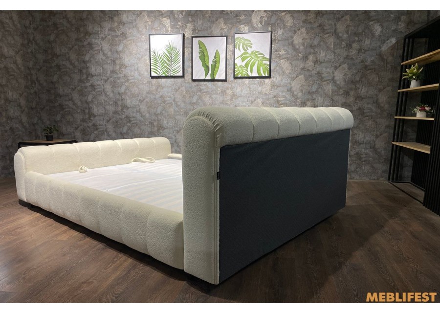 М'яке двоспальне ліжко L054 з підйомним механізмом 