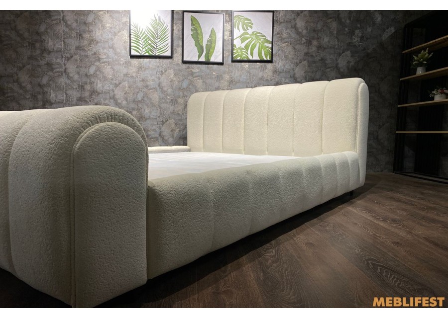 М'яке двоспальне ліжко L054 з підйомним механізмом 