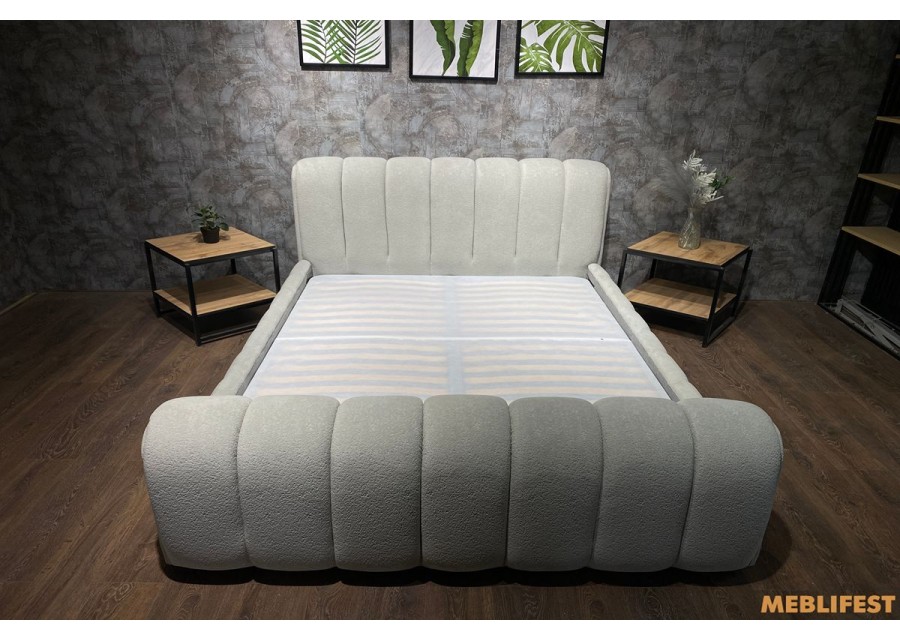 М'яке двоспальне ліжко L054 з підйомним механізмом 