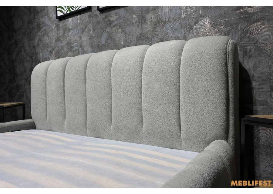 М'яке двоспальне ліжко L054 з підйомним механізмом 