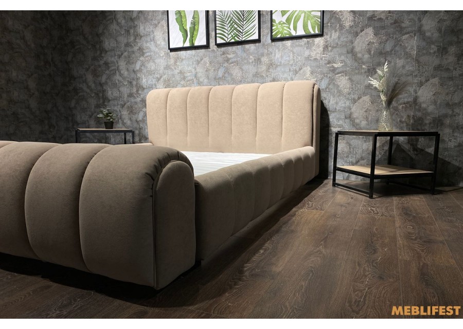 М'яке двоспальне ліжко L054 з підйомним механізмом 