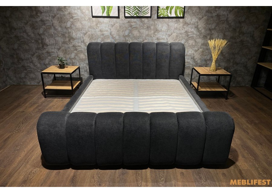 М'яке двоспальне ліжко L054 з підйомним механізмом 