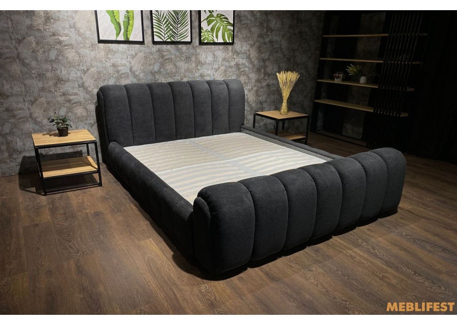 М'яке двоспальне ліжко L054 з підйомним механізмом 