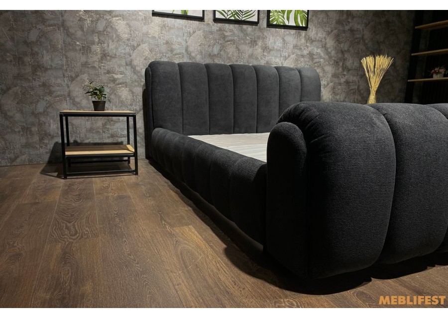 М'яке двоспальне ліжко L054 з підйомним механізмом 