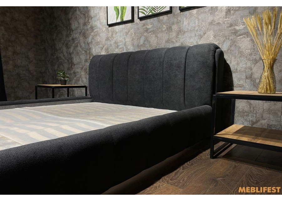 М'яке двоспальне ліжко L054 з підйомним механізмом 