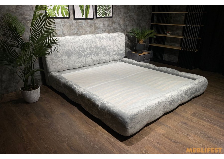 М'яке двоспальне ліжко L055 з підйомним механізмом 