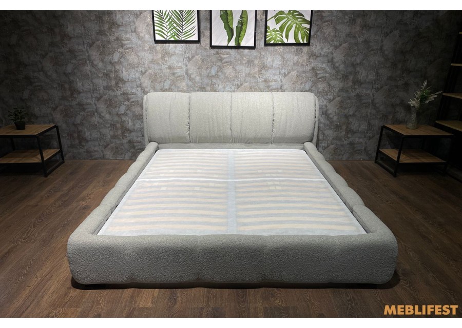 М'яке двоспальне ліжко L055 з підйомним механізмом 