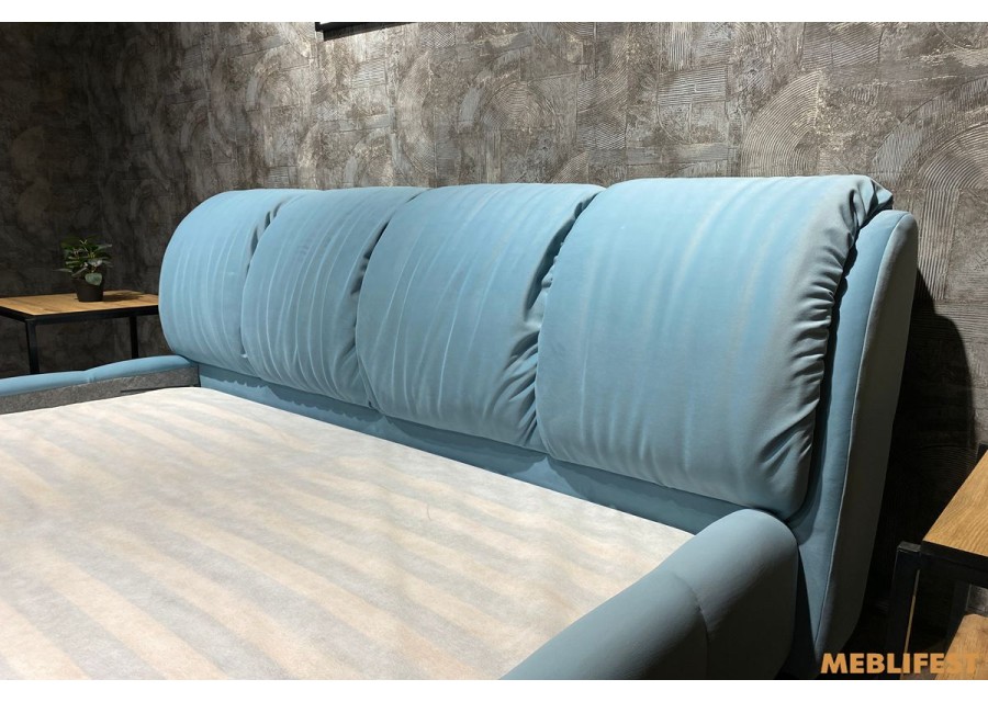 М'яке двоспальне ліжко L055 з підйомним механізмом 