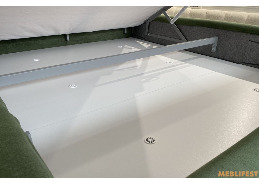 М'яке двоспальне ліжко L061 з підйомним механізмом 