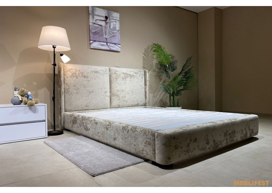 М'яке двоспальне ліжко L062 з підйомним механізмом 