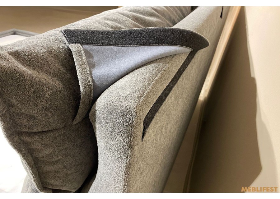 М'яке двоспальне ліжко L063 з підйомним механізмом 