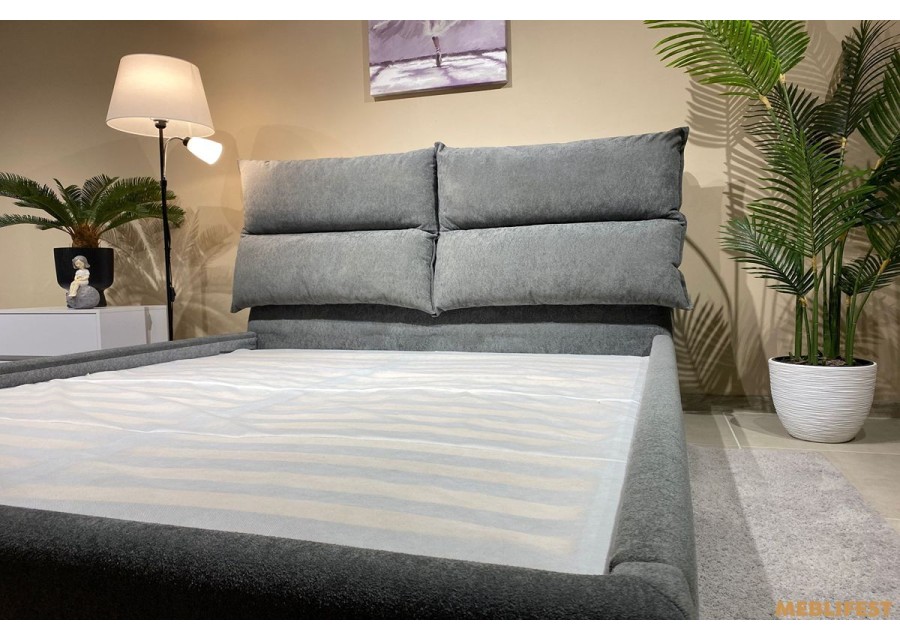 М'яке двоспальне ліжко L063 з підйомним механізмом 