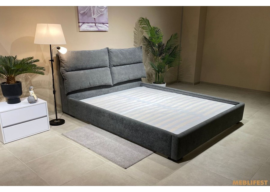 М'яке двоспальне ліжко L063 з підйомним механізмом 